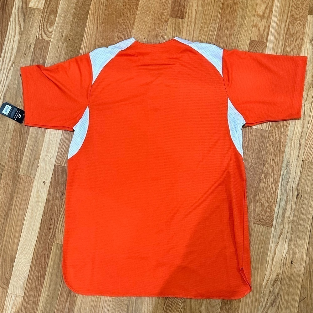 Champro Adult Bull Pen Full Button baseball jersey size XL orange white … - Picture 9 of 9